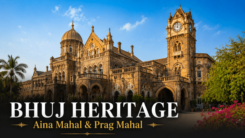 Prag Mahal and Aina Mahal heritage palaces in Bhuj Kutch