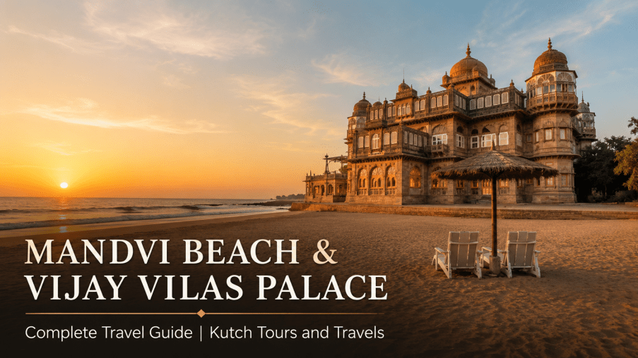 Mandvi Beach and Vijay Vilas Palace on the Kutch coast