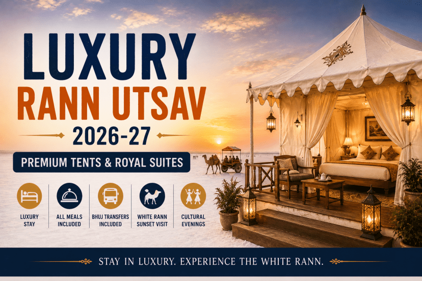 Luxury Rann Utsav royal suite at Dhordo Tent City White Rann